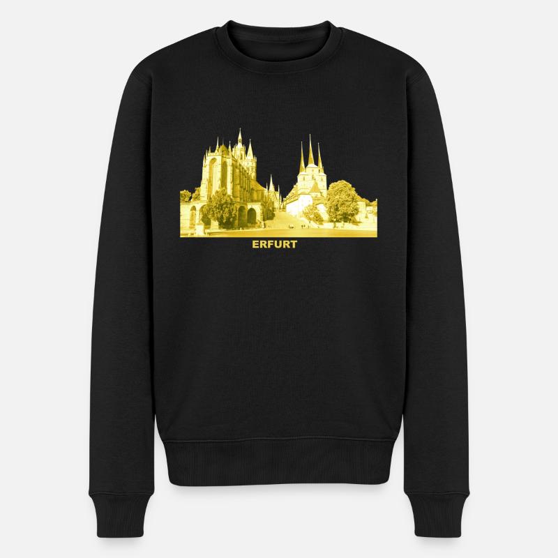 Cathédrale de Thuringe Erfurt Severikirche - Pull Premium bio Homme - noir