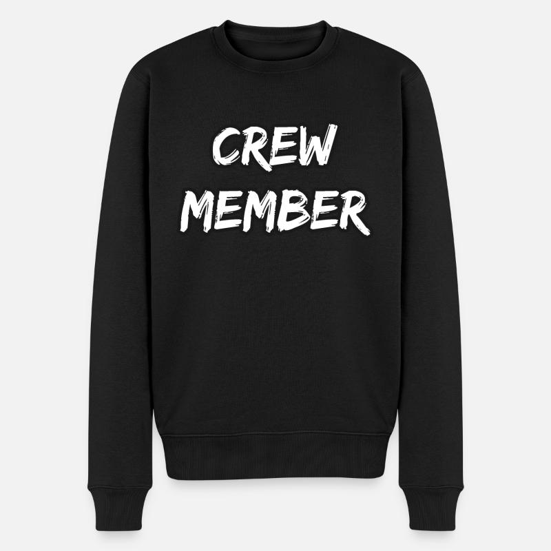 crew member - Männer Premium Bio Pullover - Schwarz