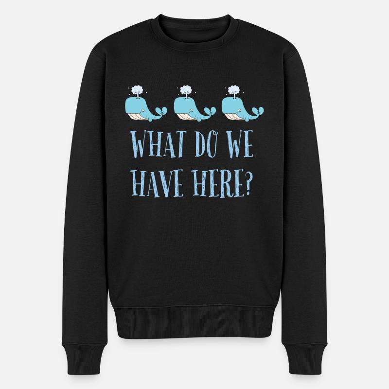 Baleine baleine baleine qu'avons-nous ici... - Pull Premium bio Homme - noir