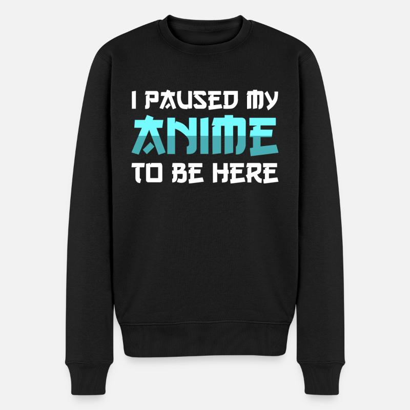 Anime Manga Cosplay Comic Kawaii Otaku Geek Gift - Männer Premium Bio Pullover - Schwarz