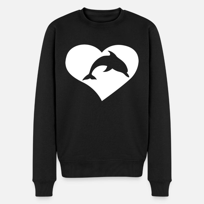 Dauphin d’amour - Pull Premium bio Homme - noir