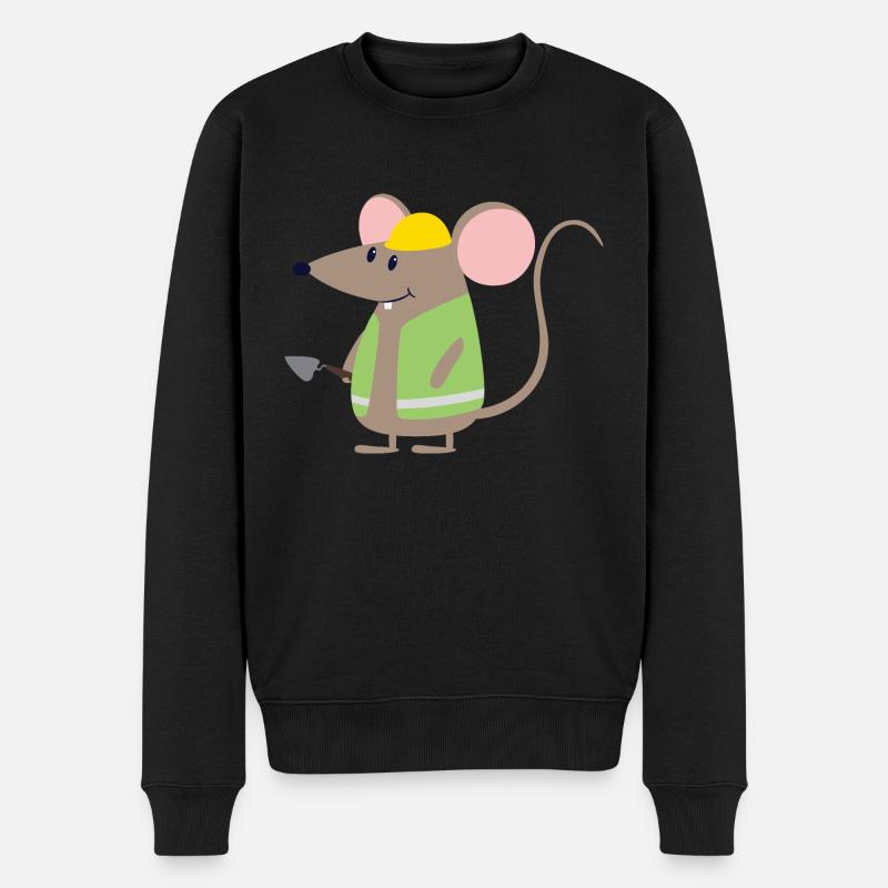 Souris travailleurs - Pull Premium bio Homme - noir