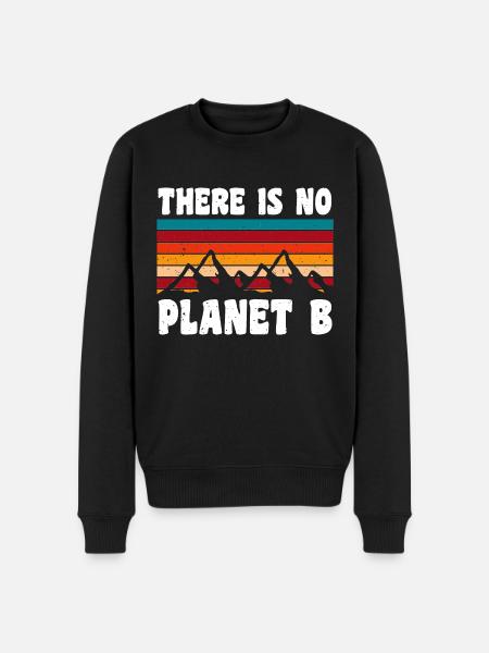 THERE IS NO PLANET B - Men's Premium Organic Jumper - black