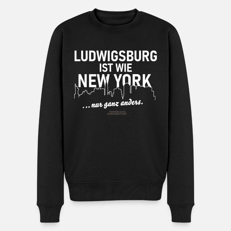 Ludwigsburg - Männer Premium Bio Pullover - Schwarz