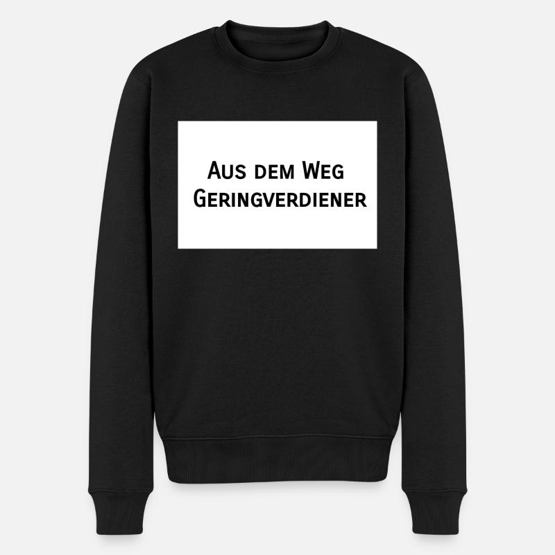 Lustige Sprüche - Männer Premium Bio Pullover - Schwarz
