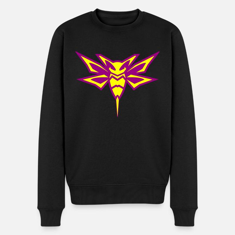 hornisse hornet - Männer Premium Bio Pullover - Schwarz