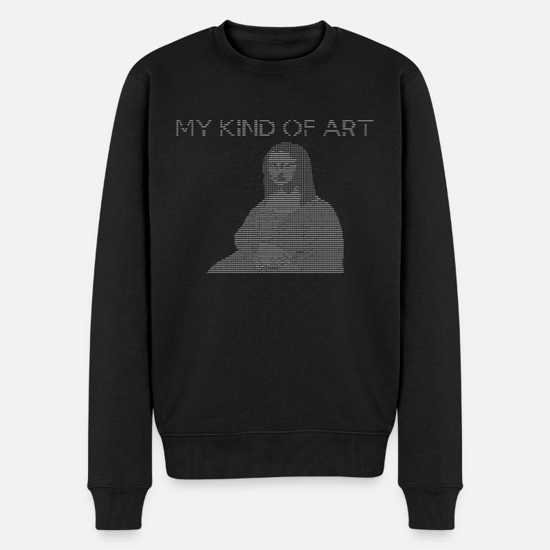 Mona Lisa ASCII - Pull Premium bio Homme - noir