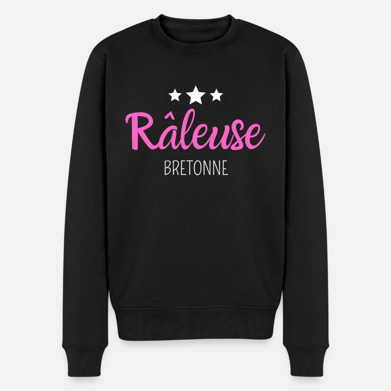 râleuse bretonne - Pull Premium bio Homme - noir