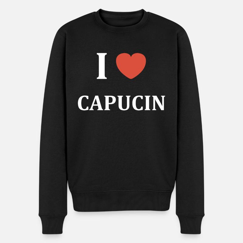 i love Capucin - Pull Premium bio Homme - noir
