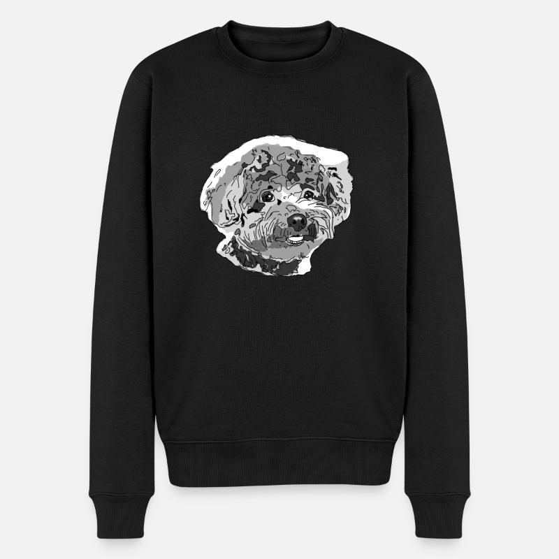 Pudel - Männer Premium Bio Pullover - Schwarz