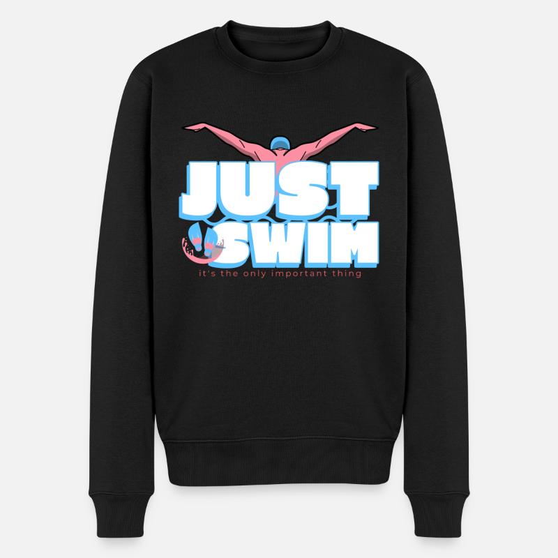 Just Swim, c’est la seule chose importante - Pull Premium bio Homme - noir