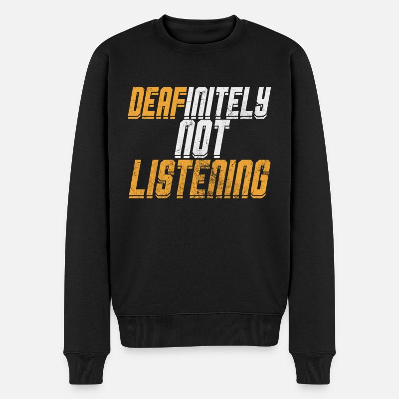 Ne pas écouter - Pull Premium bio Homme - noir