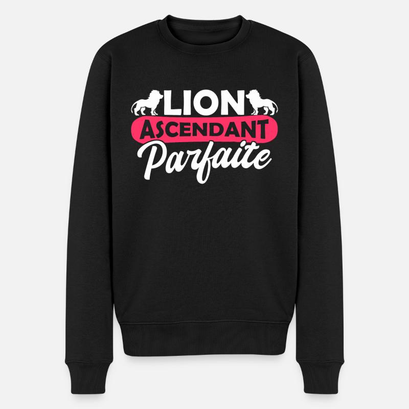 lion ascendant parfaite - Pull Premium bio Homme - noir