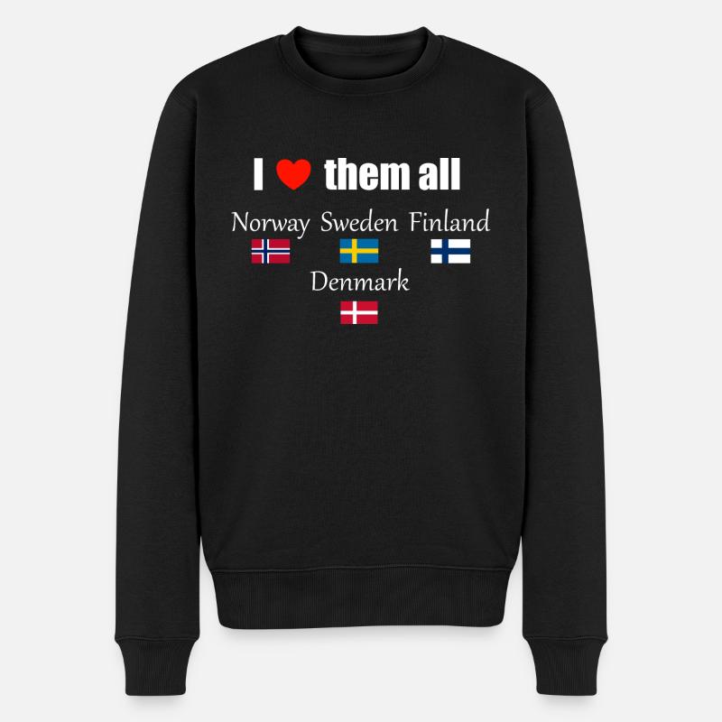 Je les aime tous Scandinavie - Pull Premium bio Homme - noir