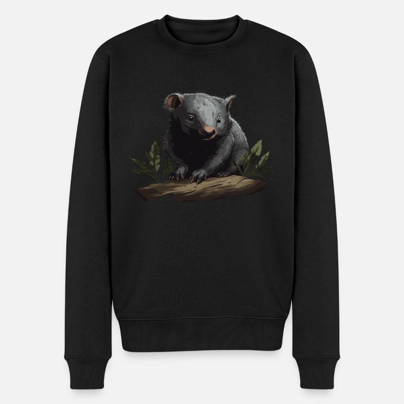 Wombat Baby Australie - Pull Premium bio Homme - noir