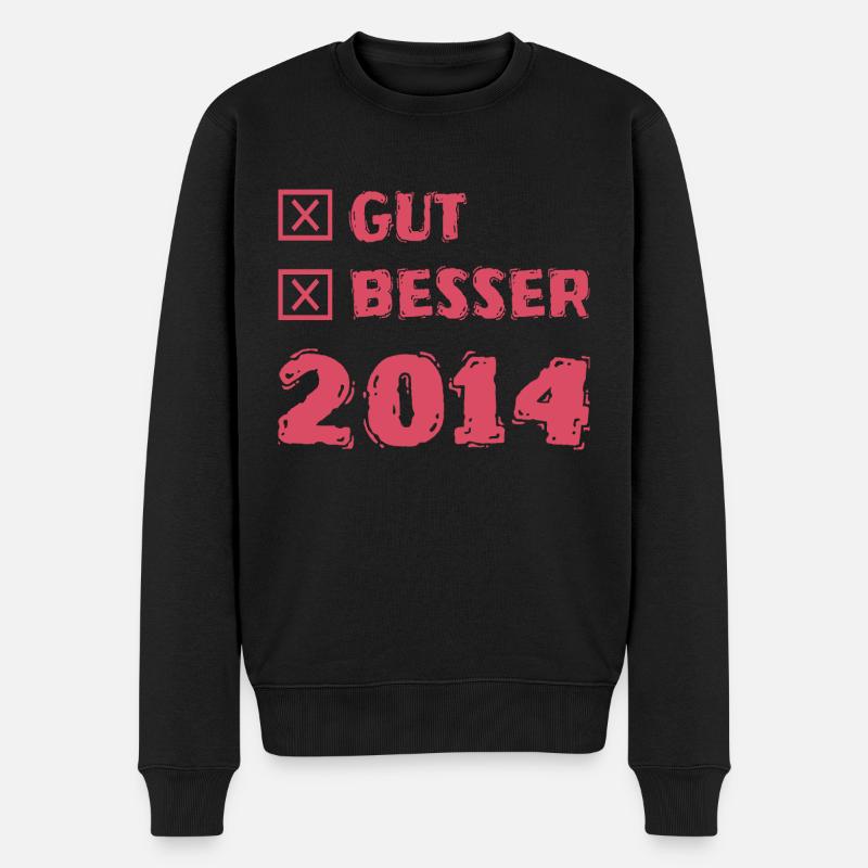 Besser 2014 - Männer Premium Bio Pullover - Schwarz