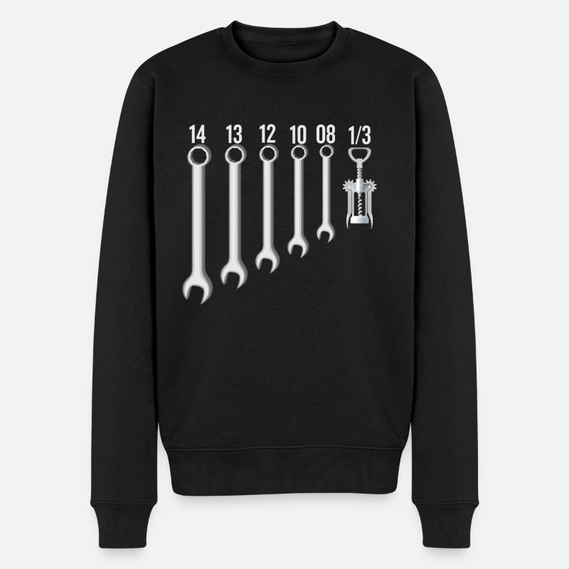Clés Mécaniques Et Ouvre-Bière - Pull Premium bio Homme - noir