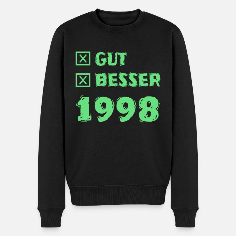 Jahr 1998 - Männer Premium Bio Pullover - Schwarz