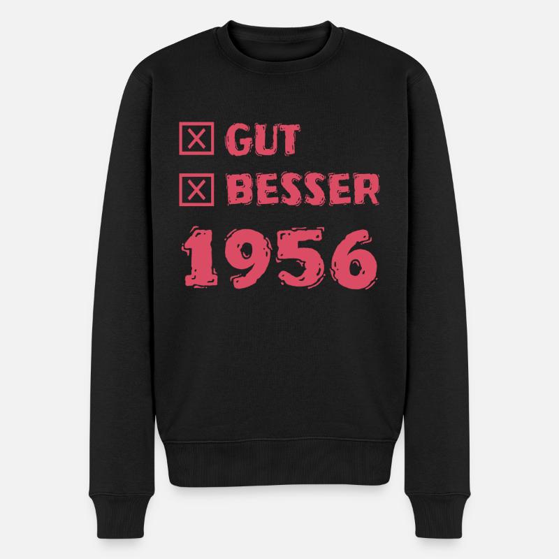 Jahr 1956 - Männer Premium Bio Pullover - Schwarz