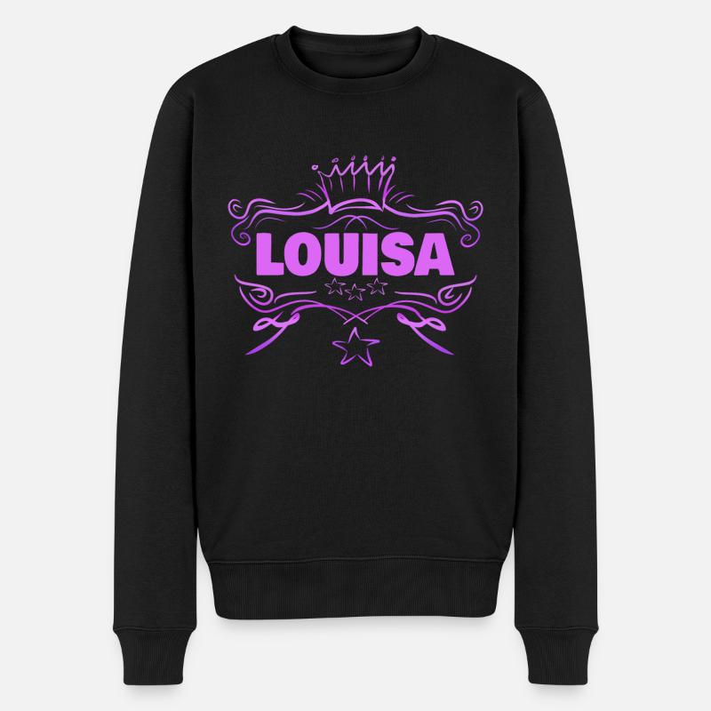 Louisa - Männer Premium Bio Pullover - Schwarz