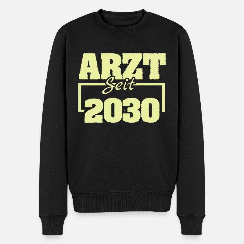 2030 - Männer Premium Bio Pullover - Schwarz