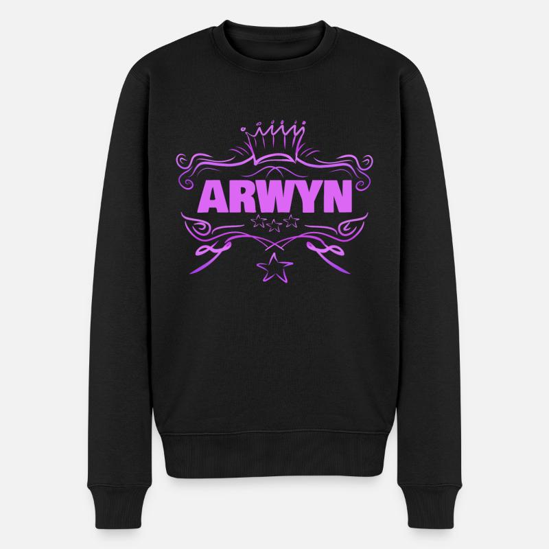 Arwyn - Männer Premium Bio Pullover - Schwarz