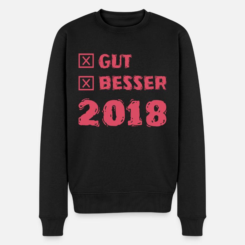 2018 - Männer Premium Bio Pullover - Schwarz