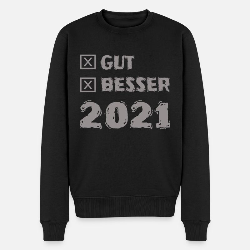 2021 - Männer Premium Bio Pullover - Schwarz