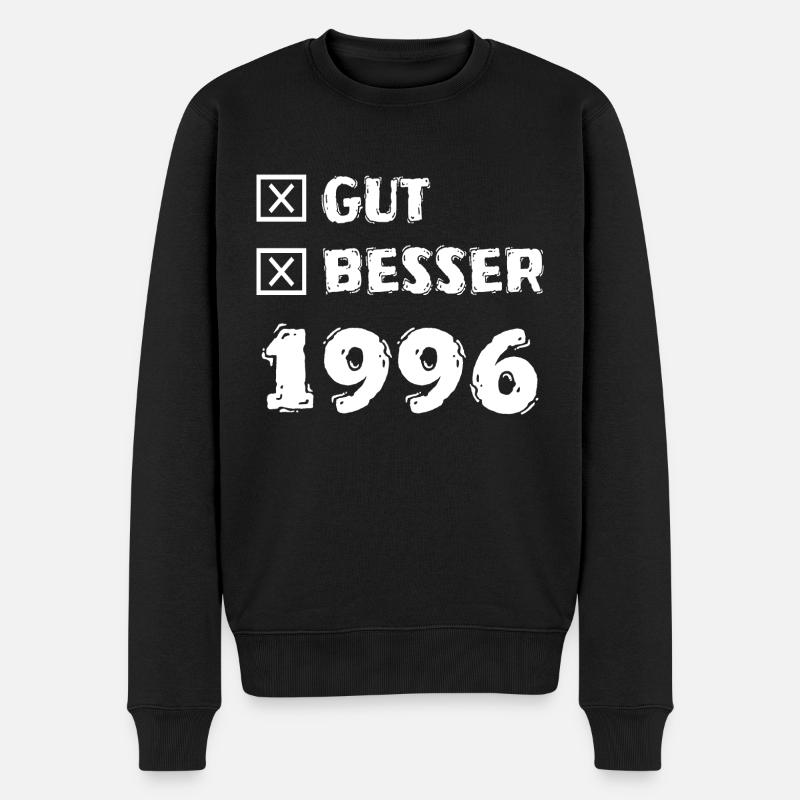 Jahr 1996 - Männer Premium Bio Pullover - Schwarz