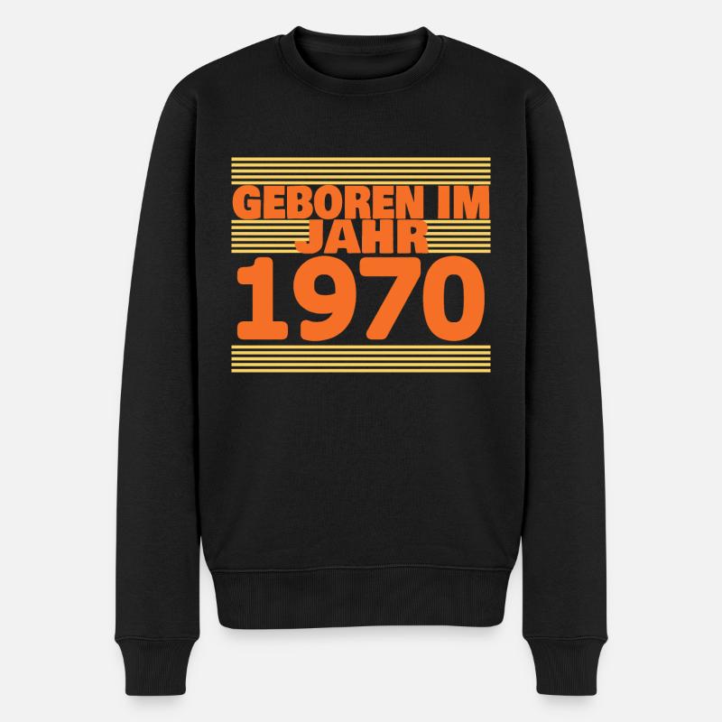 im 1970 - Männer Premium Bio Pullover - Schwarz
