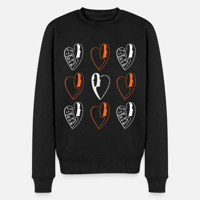 Carré amoureux. - Pull Premium bio Homme - noir