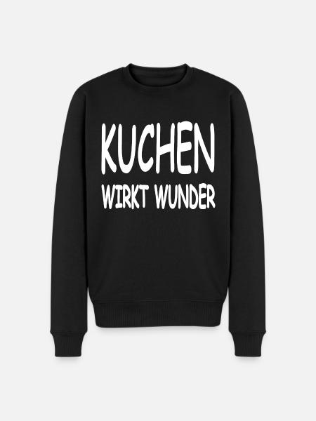 Kuchen - Männer Premium Bio Pullover - Schwarz