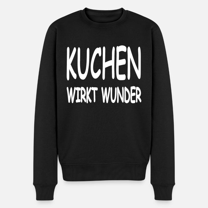 Kuchen - Männer Premium Bio Pullover - Schwarz