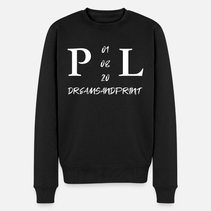 dreamsandprint simple free unique - Männer Premium Bio Pullover - Schwarz