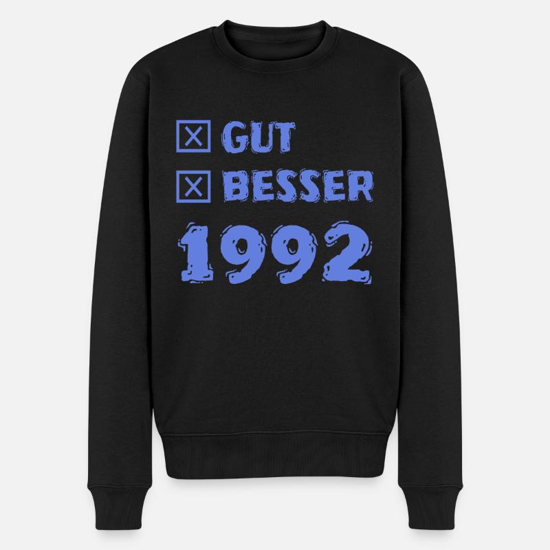 1992 - Männer Premium Bio Pullover - Schwarz