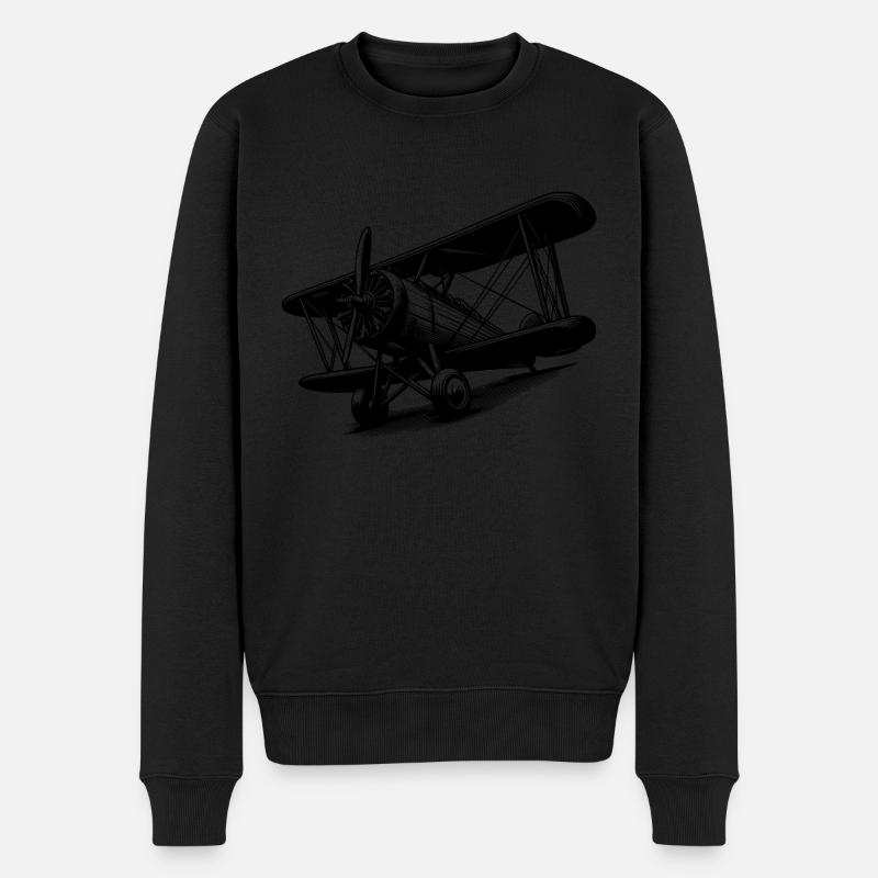 Hochflieger Träume - Männer Premium Bio Pullover - Schwarz