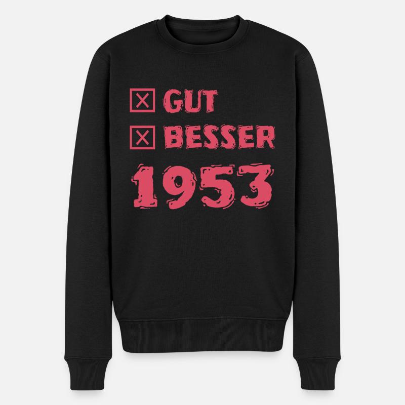 1953 - Männer Premium Bio Pullover - Schwarz