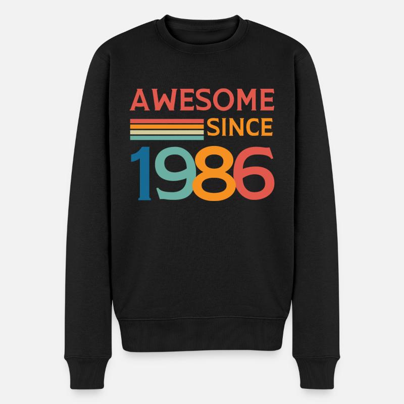Awesome since 1986 - Pull Premium bio Homme - noir