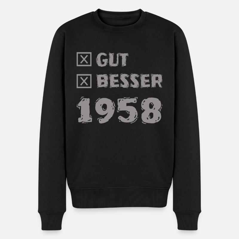 Jahr 1958 - Männer Premium Bio Pullover - Schwarz