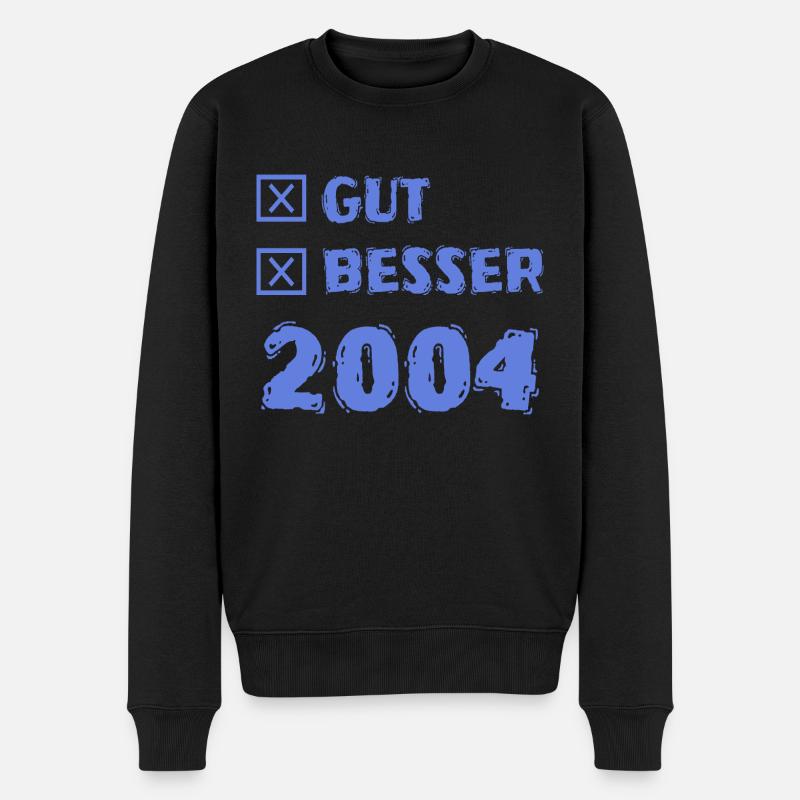 Besser 2004 - Männer Premium Bio Pullover - Schwarz