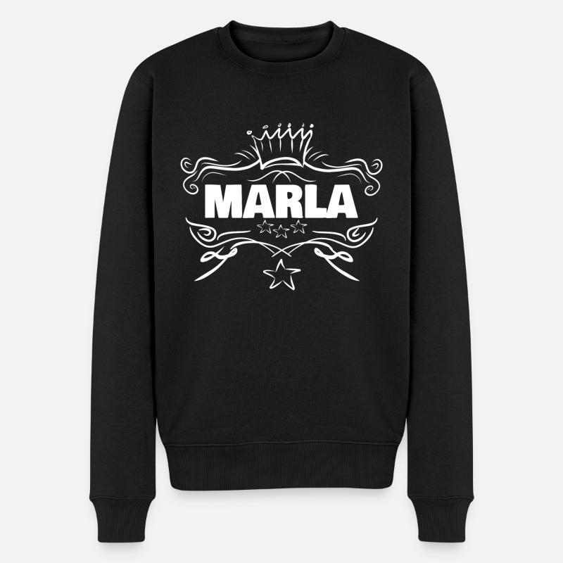 Geschenk für Marla - Männer Premium Bio Pullover - Schwarz