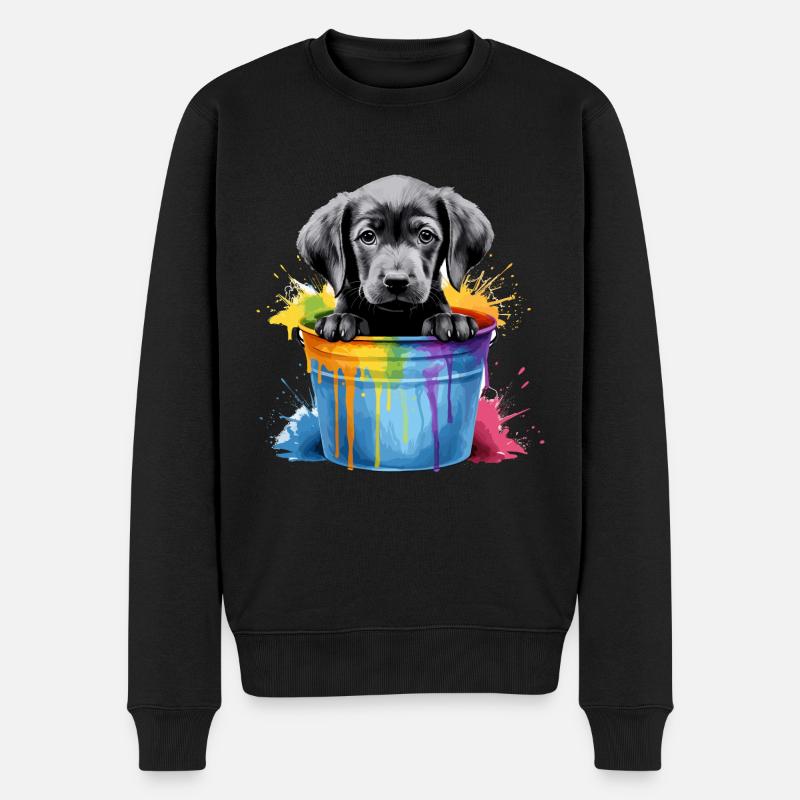 Labrador Hund Hunderasse - Männer Premium Bio Pullover - Schwarz