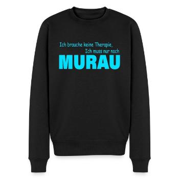 Therapie MURAU - Männer Premium Bio Pullover - Schwarz - Vorne - Nico (187cm)