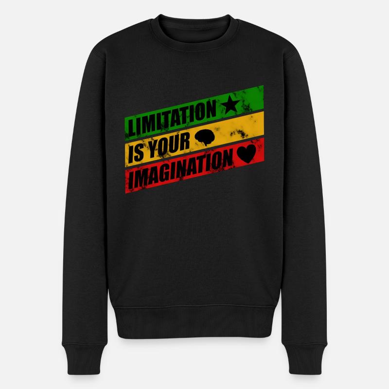 Limitation - Männer Premium Bio Pullover - Schwarz