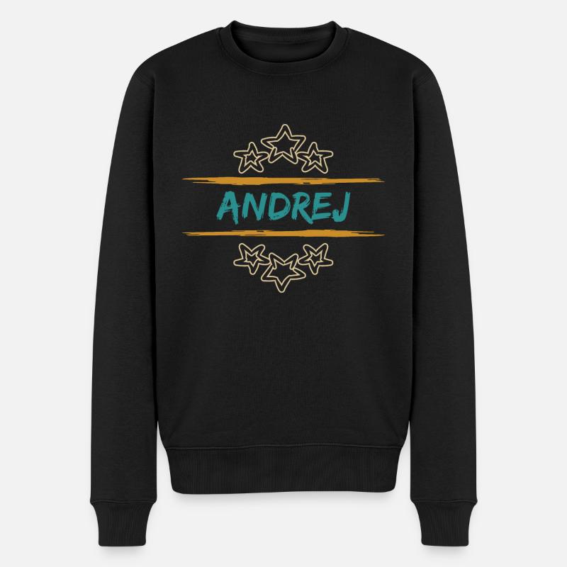 Geschenk für Andrej - Männer Premium Bio Pullover - Schwarz