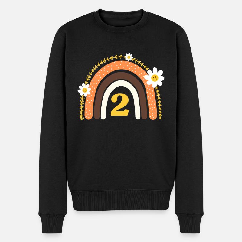 2e anniversaire rainbow jaune - Pull Premium bio Homme - noir