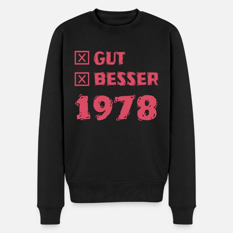 1978 - Männer Premium Bio Pullover - Schwarz