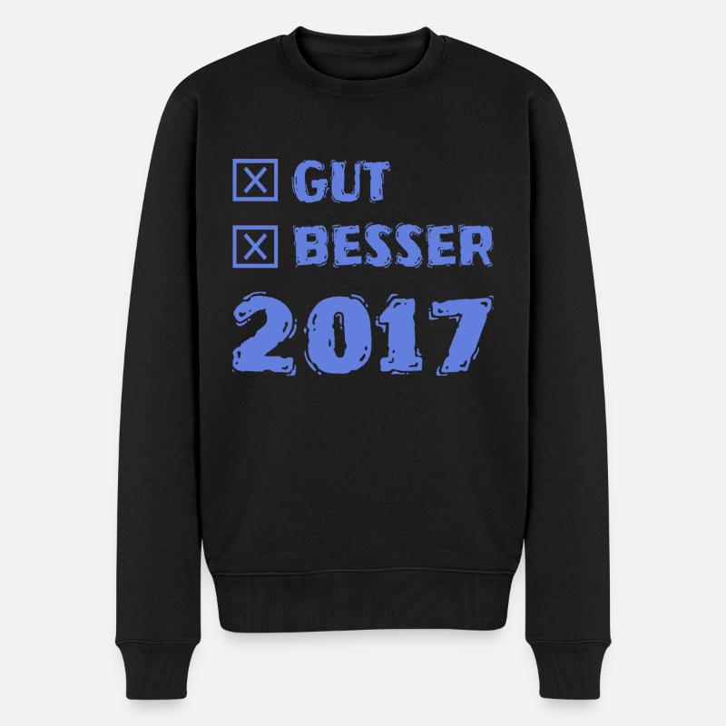 Jahr 2017 - Männer Premium Bio Pullover - Schwarz