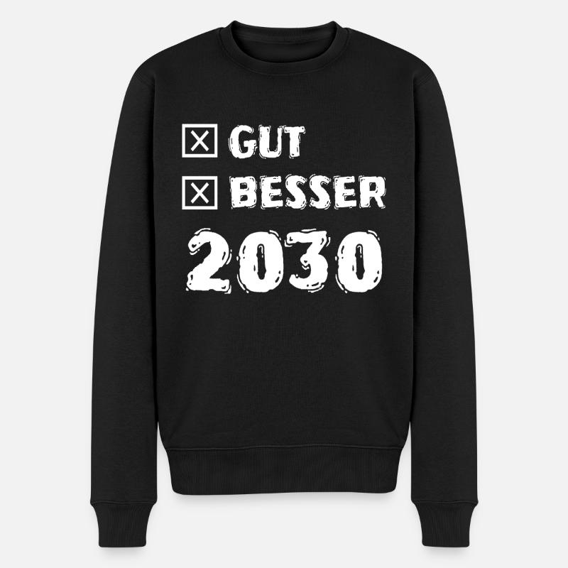 Gut 2030 - Männer Premium Bio Pullover - Schwarz