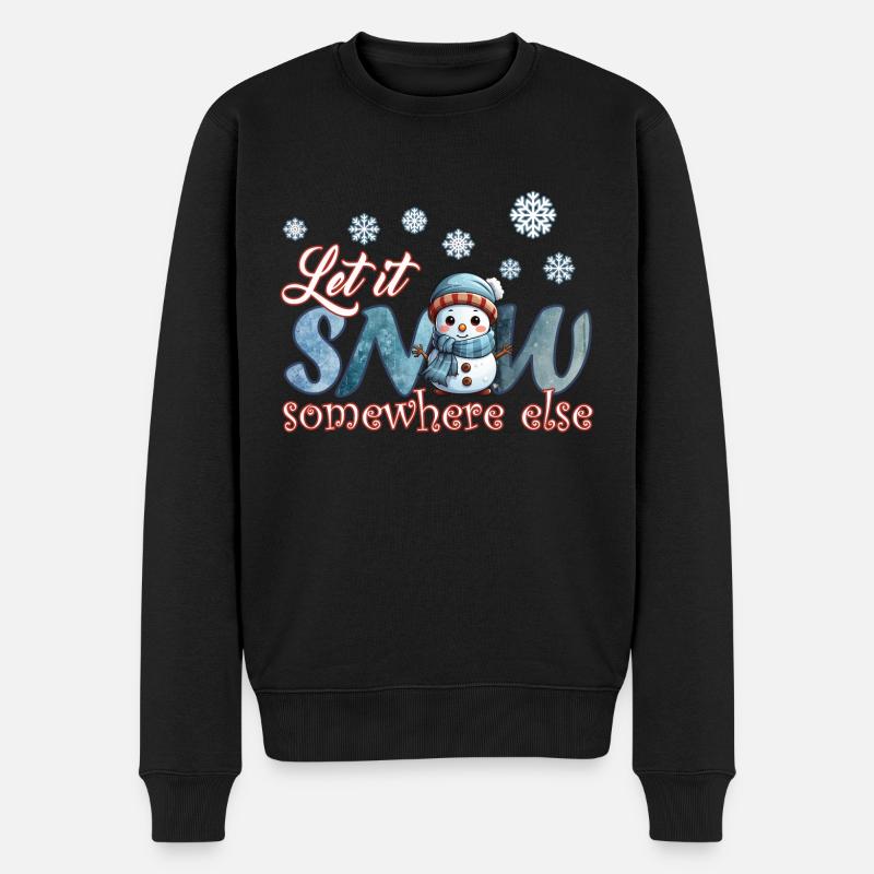Let it snow - Männer Premium Bio Pullover - Schwarz